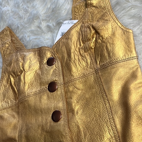 NEW Free People Goldie leather mini dress size 0 - Picture 4 of 8